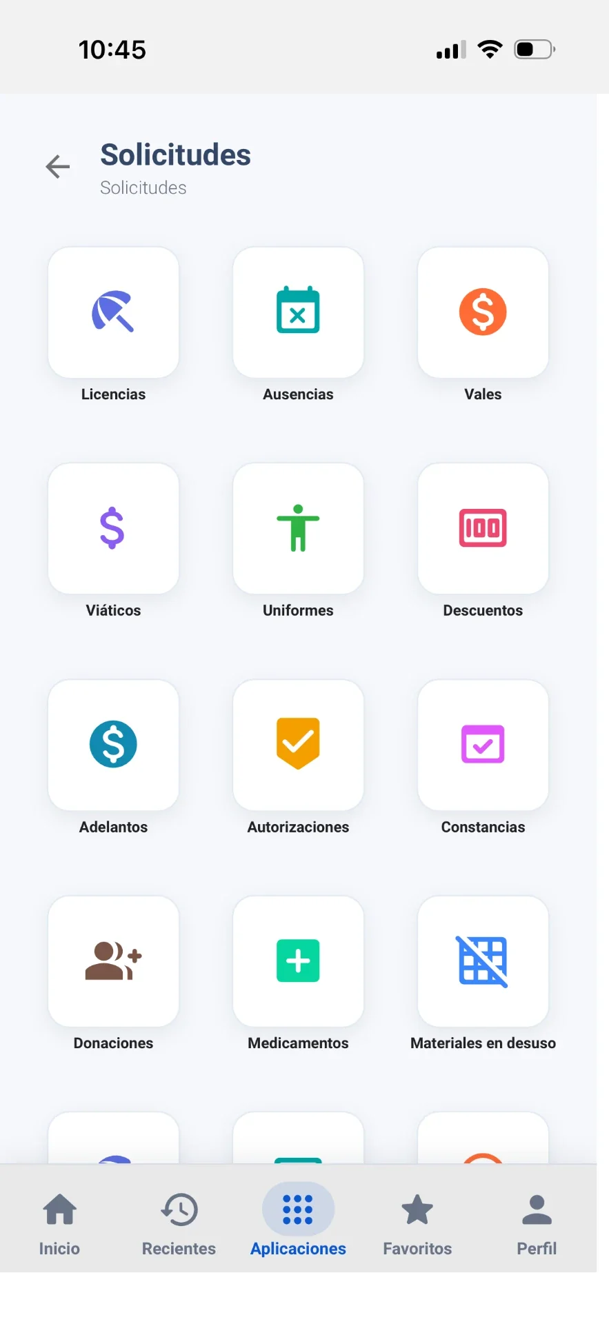 Aplicación móvil de autogestión de Metiri